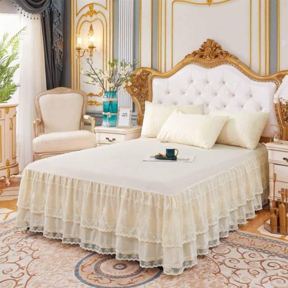 Full Double Lace Bed Skirt, 17-Inch Drop