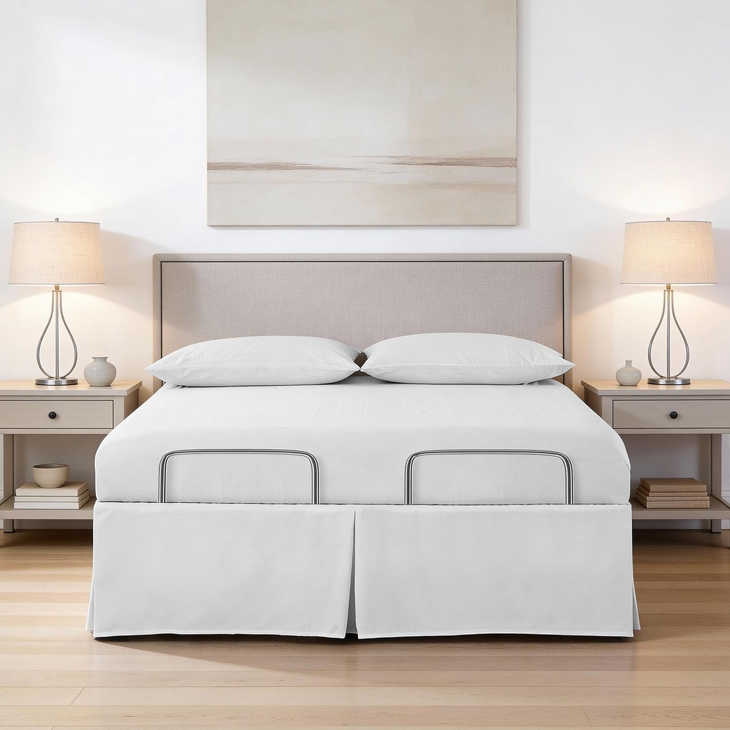 White King Adjustable Bed Skirt, 15-Inch Drop - Image 2