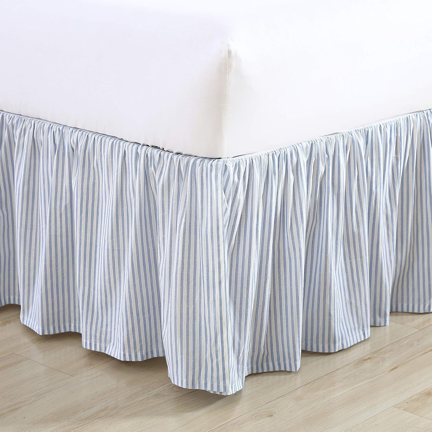 Natural Cotton Twin Bed Skirt, 14.5-Inch Drop - Image 2